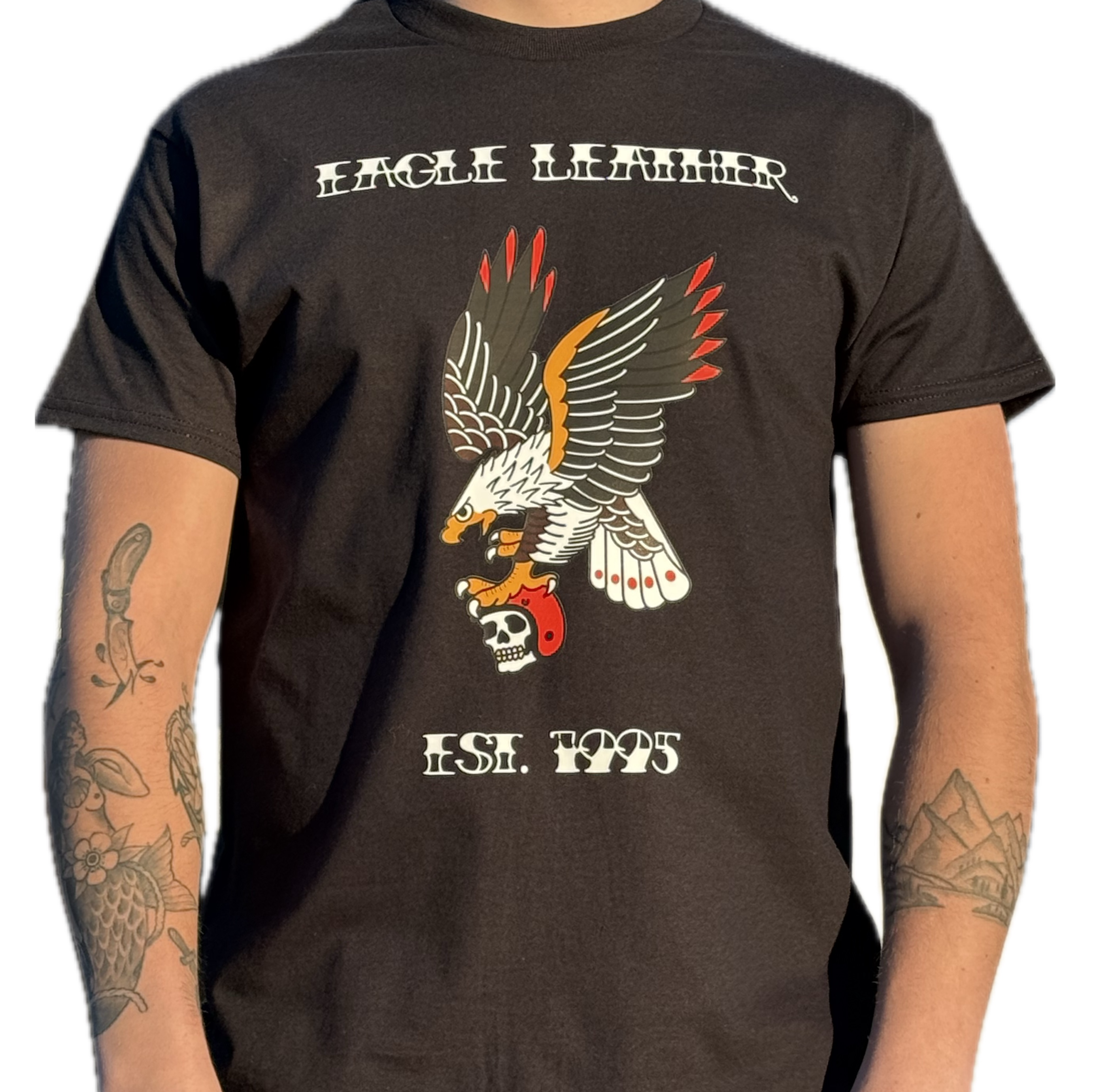 Eagle Flash Skull Graphic T-Shirt for Men - Cool Skull Print Tee for Casual Wear, Street Style & Rock Music Fans