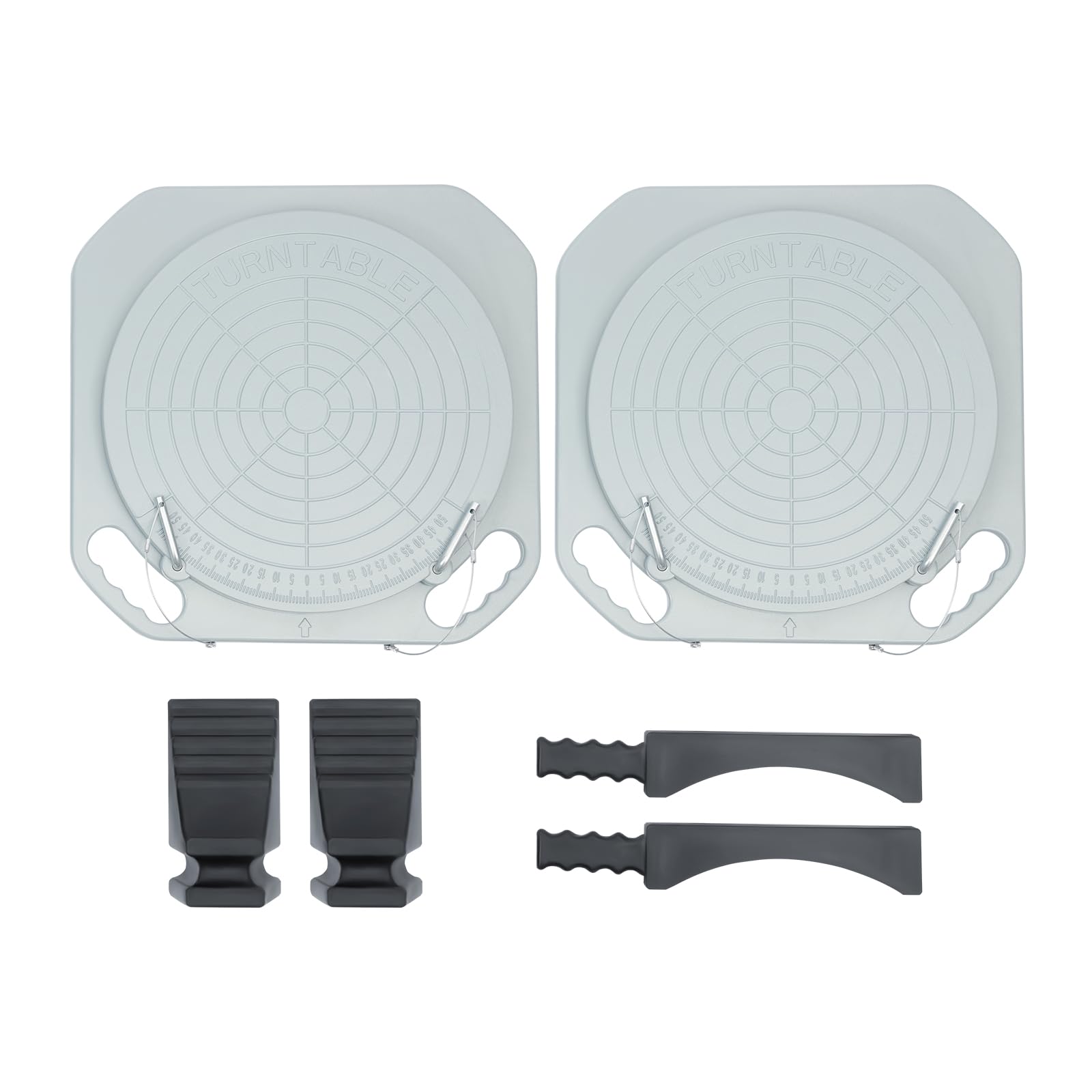 5 Ton Capacity 360° Rotating Wheel Alignment Turntable - Heavy Duty Front End Turn Plates for Car & Truck Alignment (6.8KG/Pair) - Perfect for Auto Repair Shops, DIY Garage & Professional Mechanics
