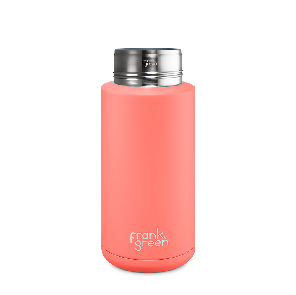 Eco-Friendly Ceramic Reusable Water Bottle - 34oz (1000ml) Leak-Proof & Insulated - Perfect for Gym, Hiking, Office & Travel