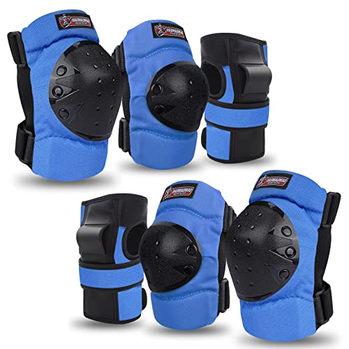 Haomaomao Knee Pads Elbow Pads Wrist Guards Set - Protective Gear for Adults & Kids - Skateboarding, Cycling, Roller Skating, BMX, Scooter, Outdoor Sports - Ideal for Safety During Extreme Sports & Active Play