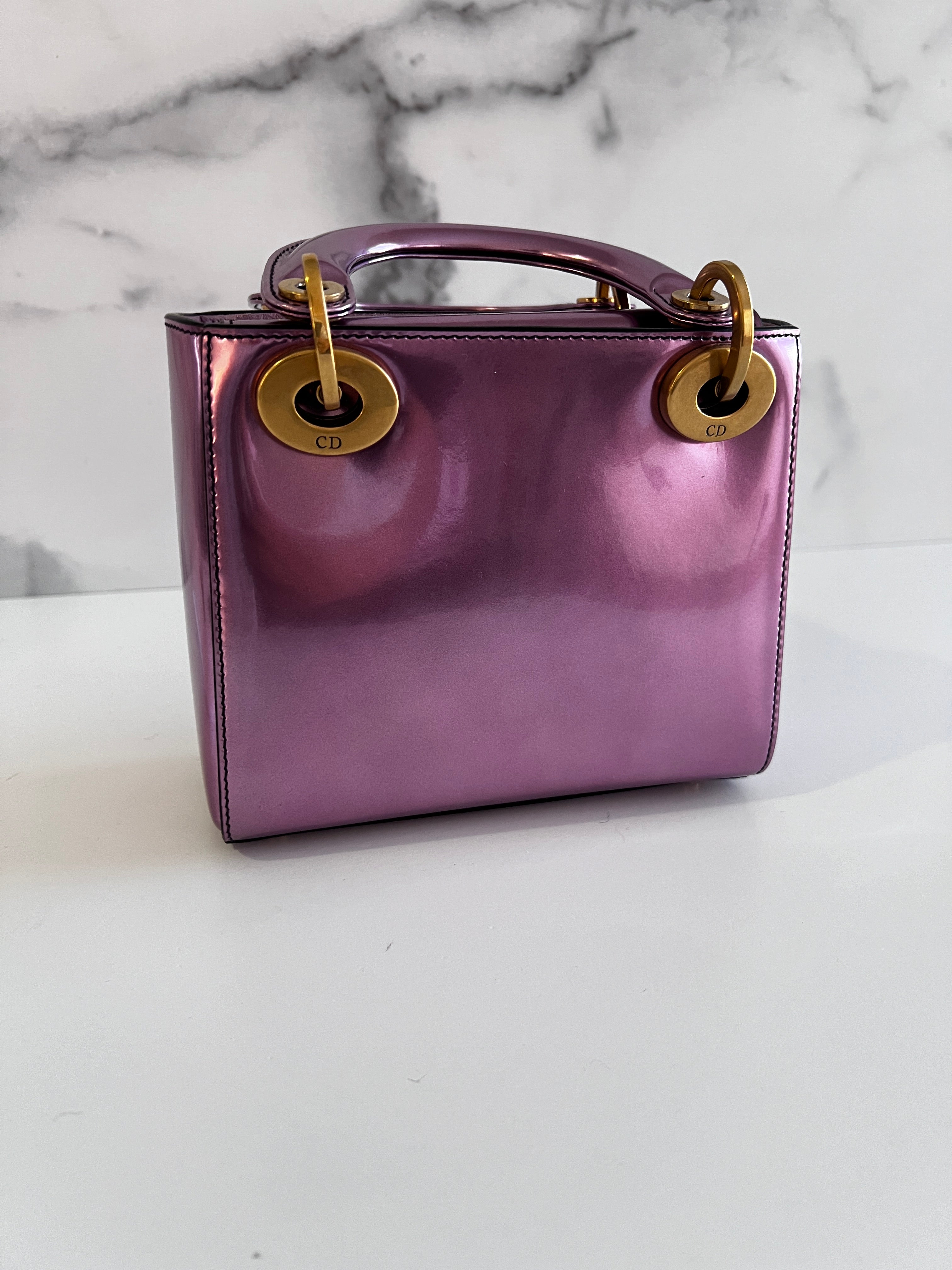 Dior Mini Metallic Lady Dior Bag - Luxury Crossbody Purse for Women | Perfect for Evening Parties, Weddings & Special Occasions