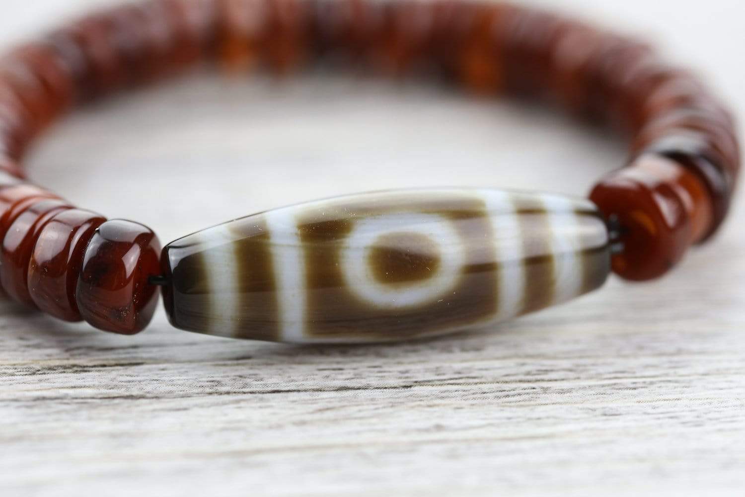 Genuine Baltic Amber Dzi Bead Bracelet for Women – Natural Cherry Color, Healing & Protection – Perfect for Meditation, Yoga & Spiritual Wellness