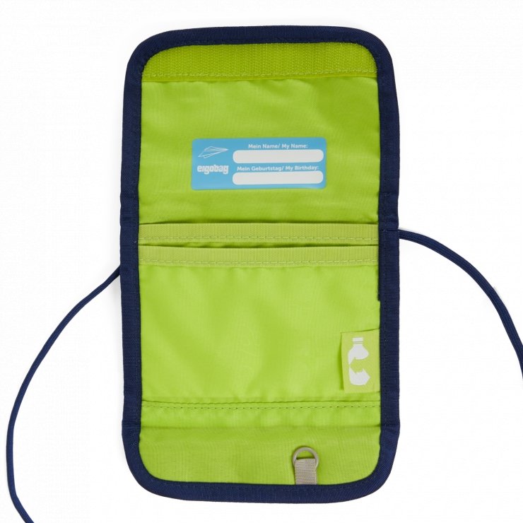 Ergobag Neck Pouch AtmosBear - Lightweight Travel Wallet for Passport, Cash & Cards - Perfect for Hiking, Running & Outdoor Adventures