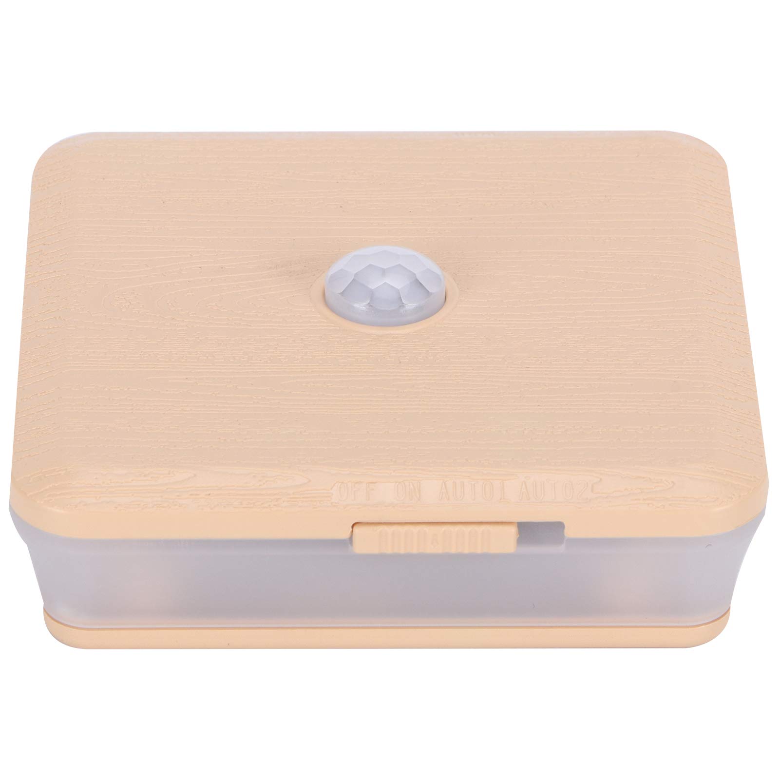 Smart Sensor LED Night Light with USB Charging - Auto Motion Activated Night Lamp for Hallway, Bedroom, Kids Room, Kitchen & Stairway (Light Wood Grain) - Perfect for Nighttime Safety & Convenience