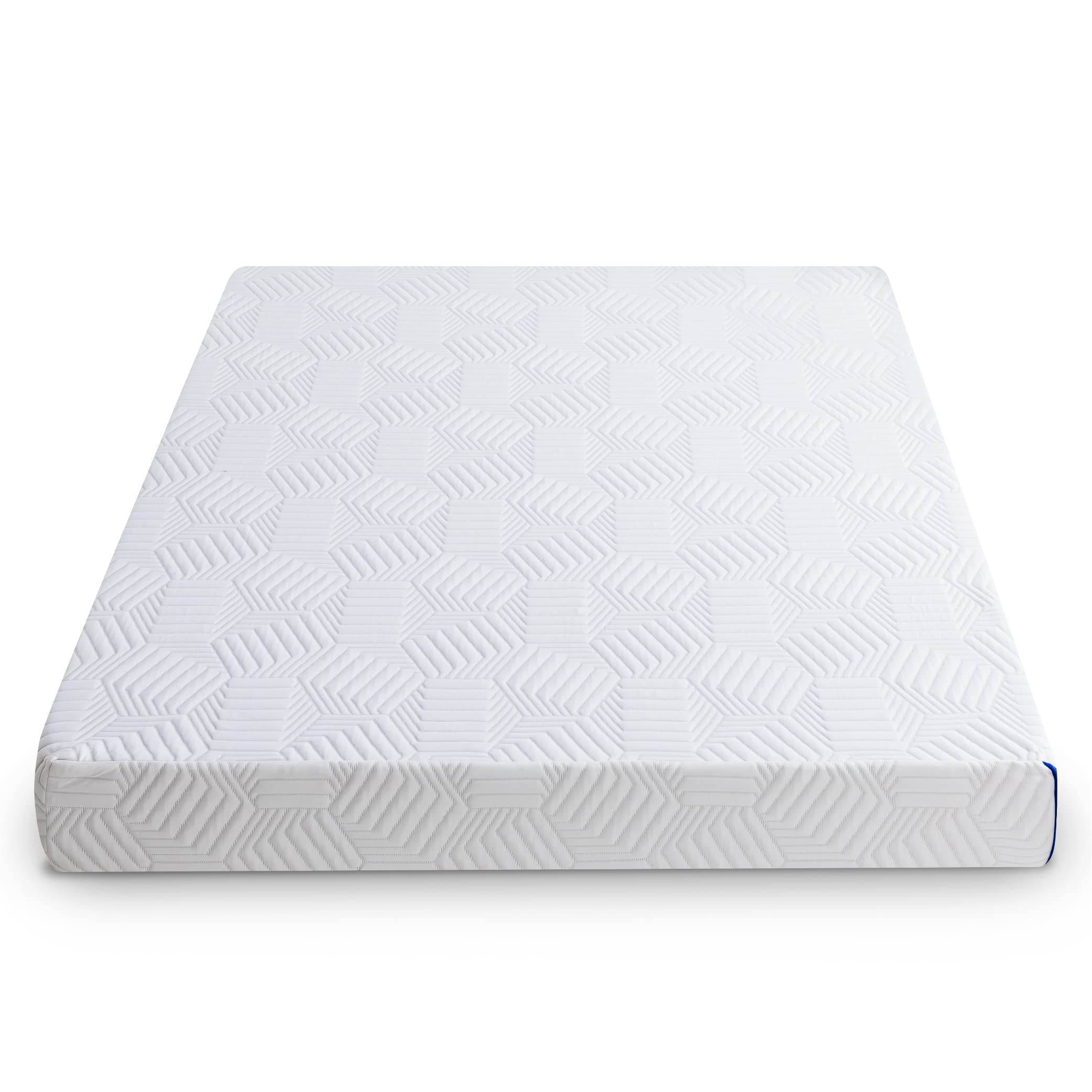 MLILY EGO Blue 8 Inch Full Size Memory Foam Mattress - Cooling Gel & Green Tea Infused, CertiPUR-US Certified, Medium-Firm Support, Bed in a Box (54