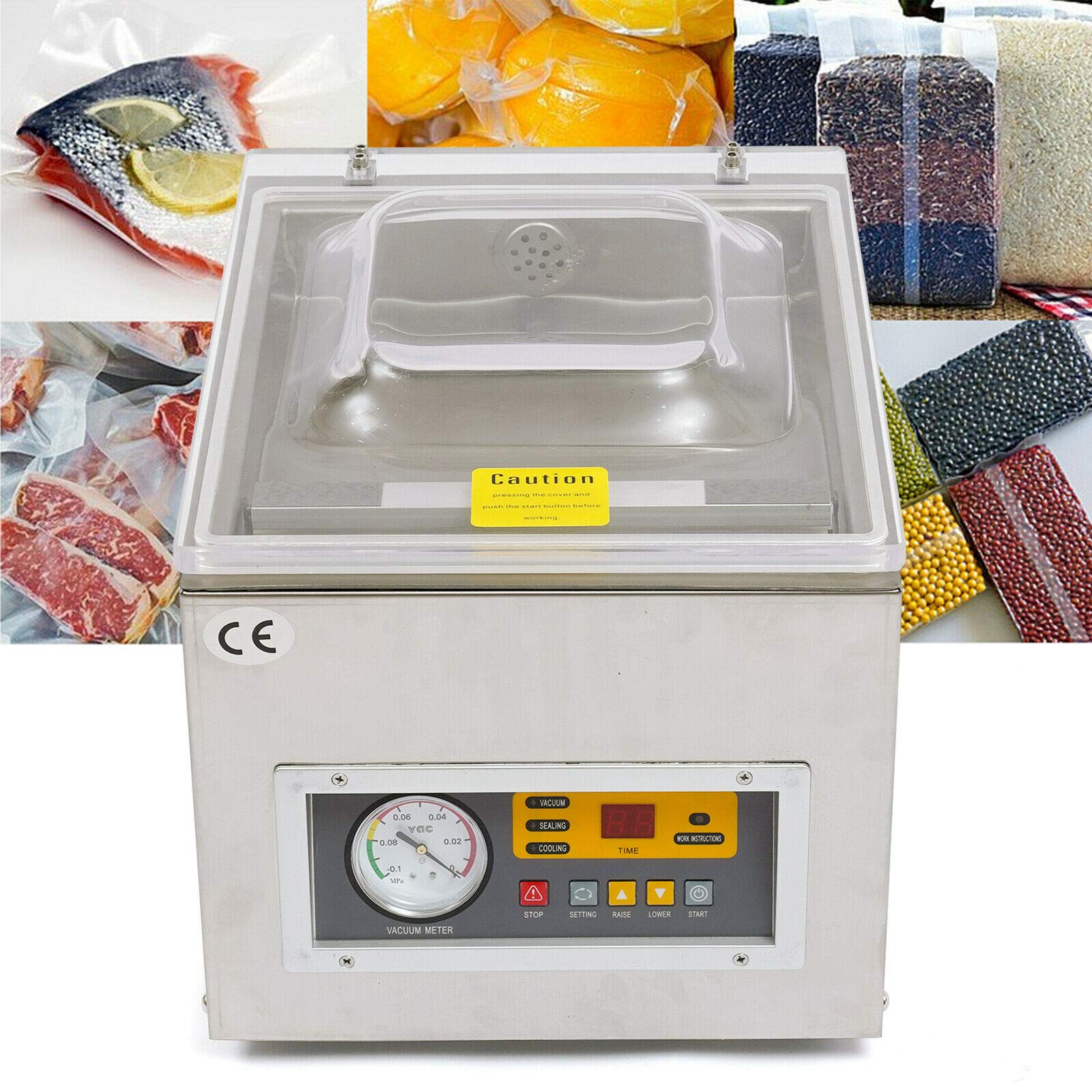 Commercial Chamber Vacuum Sealer Machine 120W - Digital Vacuum Packing System for Wet Foods, Fresh Meats, Marinades & Sauces | Perfect for Restaurants, Food Packaging & Meal Prep Businesses