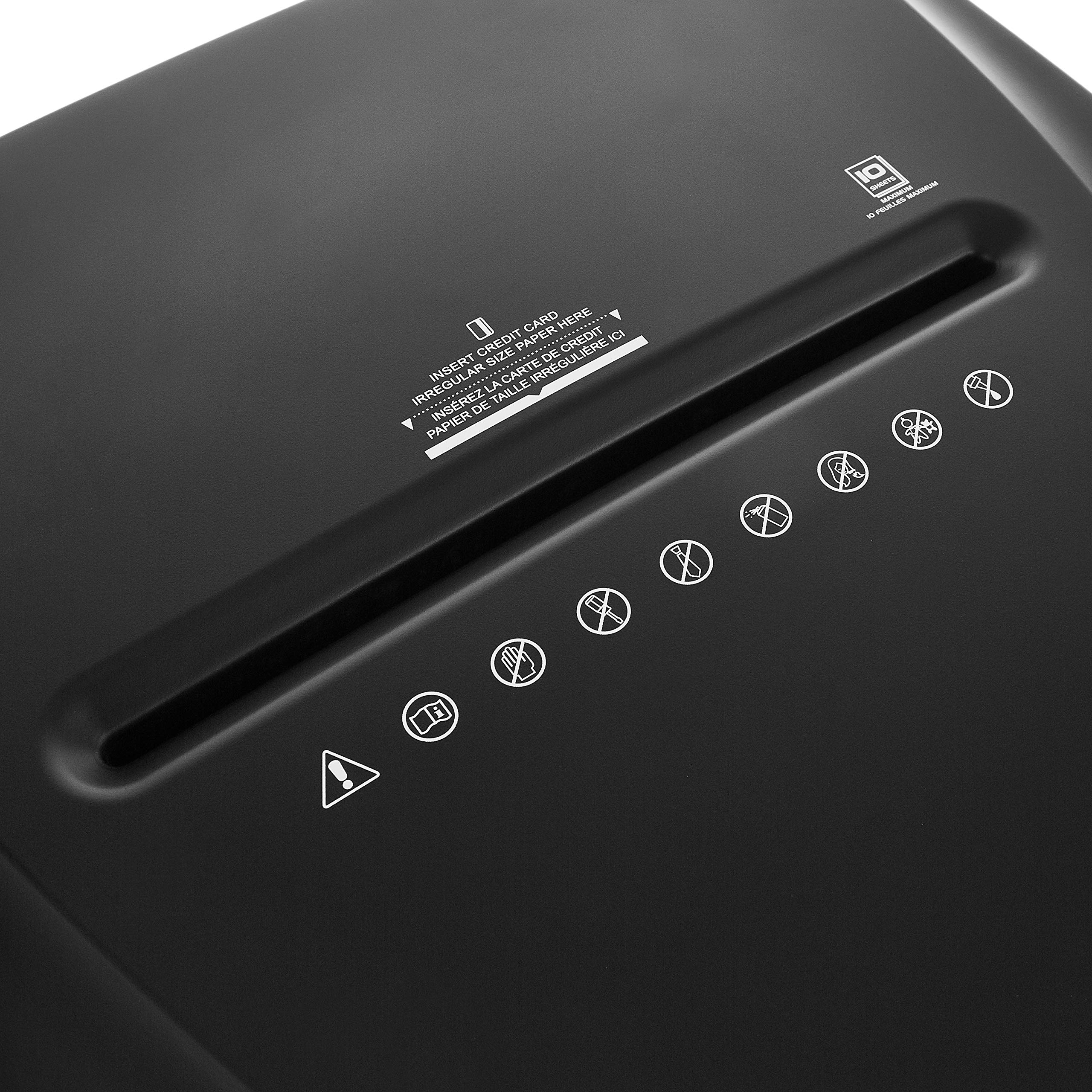 Amazon Basics 150 Sheet Auto-Feed Micro-Cut Paper Shredder (Black) with 12-Pack Shredder Sharpening & Lubricant Sheets - Secure Document Destruction for Home & Office Use