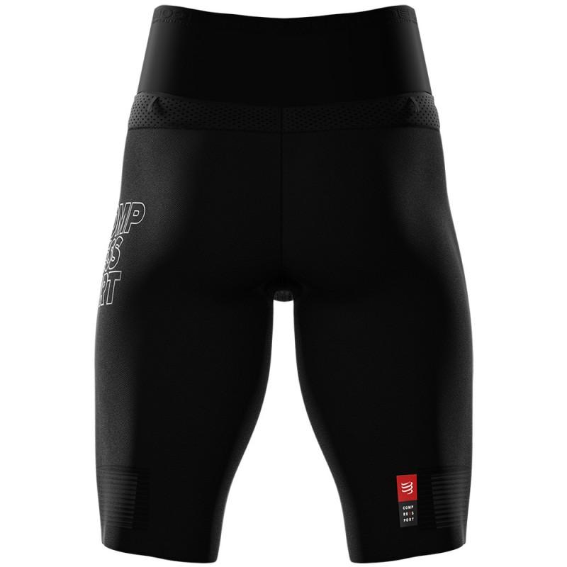Compressport Unisex Trail Running Under Control Short - Black (SHTRV3 99) | Lightweight Moisture-Wicking Running Shorts for Men & Women | Perfect for Trail Running, Hiking & Outdoor Workouts