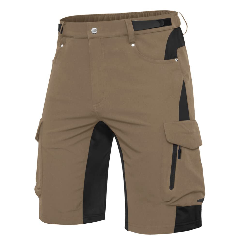 Hiauspor Men's Hiking Cargo Shorts - Lightweight Quick-Dry Stretch MTB Shorts for Golf, Fishing & Outdoor Activities | Perfect for Tactical, Casual & Adventure Wear