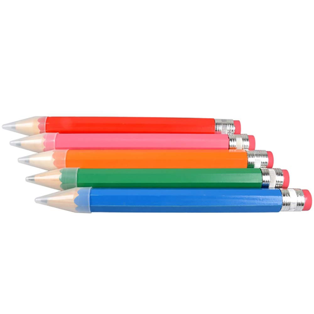Big Pencils for Kids - Giant Wooden Jumbo Pencils (Yellow) - Perfect for Classroom, Art Projects & Learning to Write