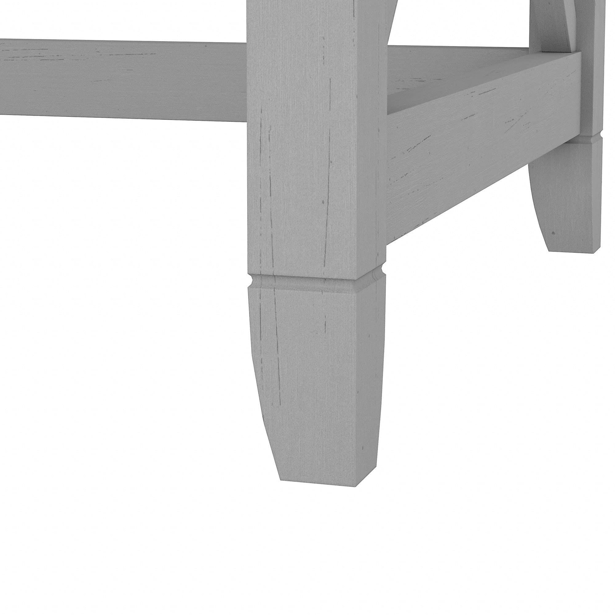 Bush Furniture Key West 48W Writing Desk with Mid Back Tufted Office Chair - Cape Cod Gray | Home Office, Study Room & Small Space Workstation Solution