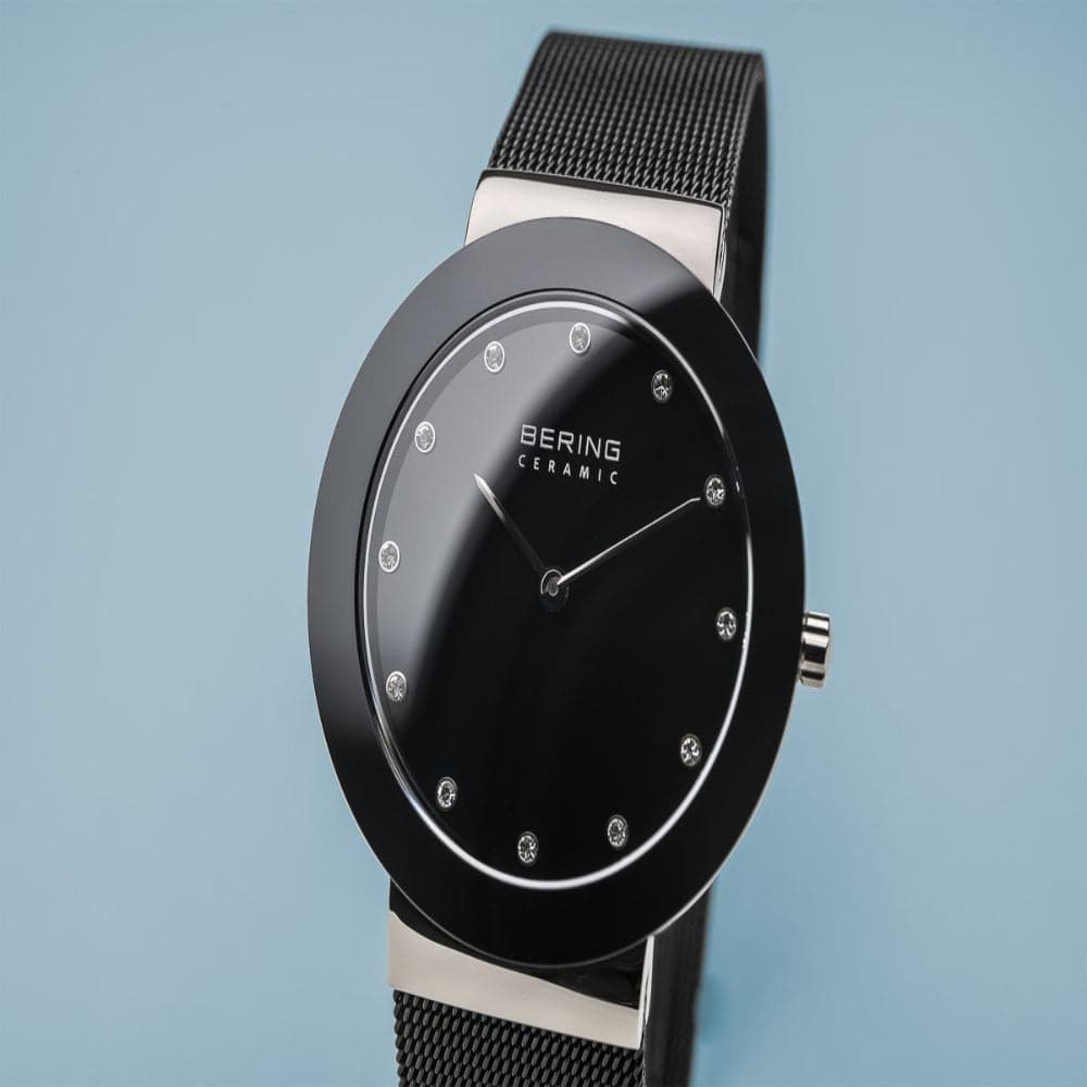 BERING 11435-102 Ceramic Women's Watch - Luxury Waterproof Analog Wristwatch for Women, Perfect for Office, Party & Everyday Wear