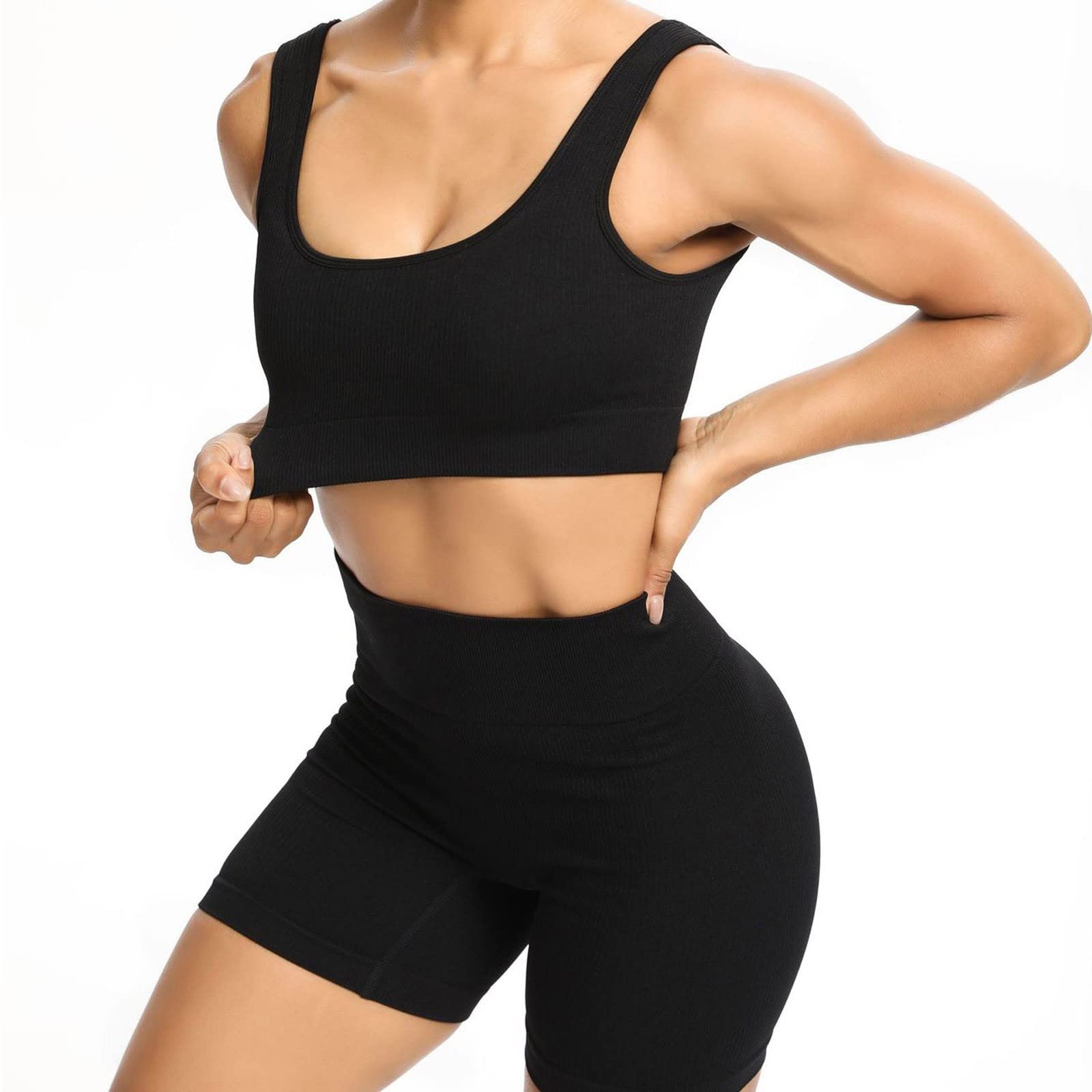 Zerlibeaful Women's Yoga Shorts - High Waist Athletic Running Workout Leggings for Fitness & Sports | Perfect for Yoga, Gym, and Outdoor Activities