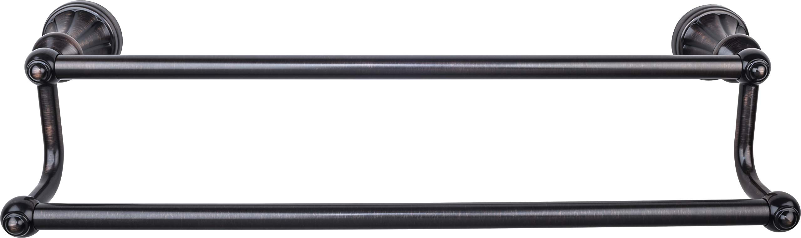 Top Knobs HUD9-TB Hudson Double Towel Bar in Bronze - Premium Bathroom Hardware for Spa-Like Luxury & Organization