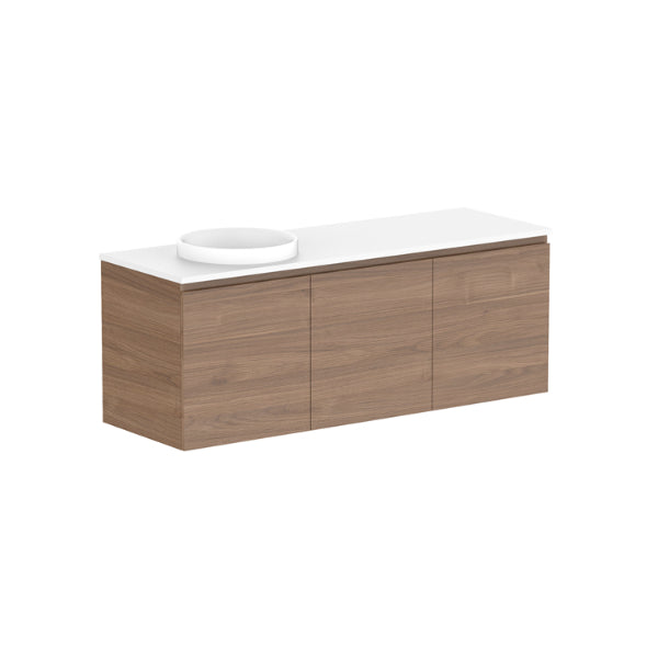 ADP Glacier Lite All Door Twin Vanity with Solid Surface Top - Modern Bathroom Vanity Set with Sink for Home & Apartment Renovation