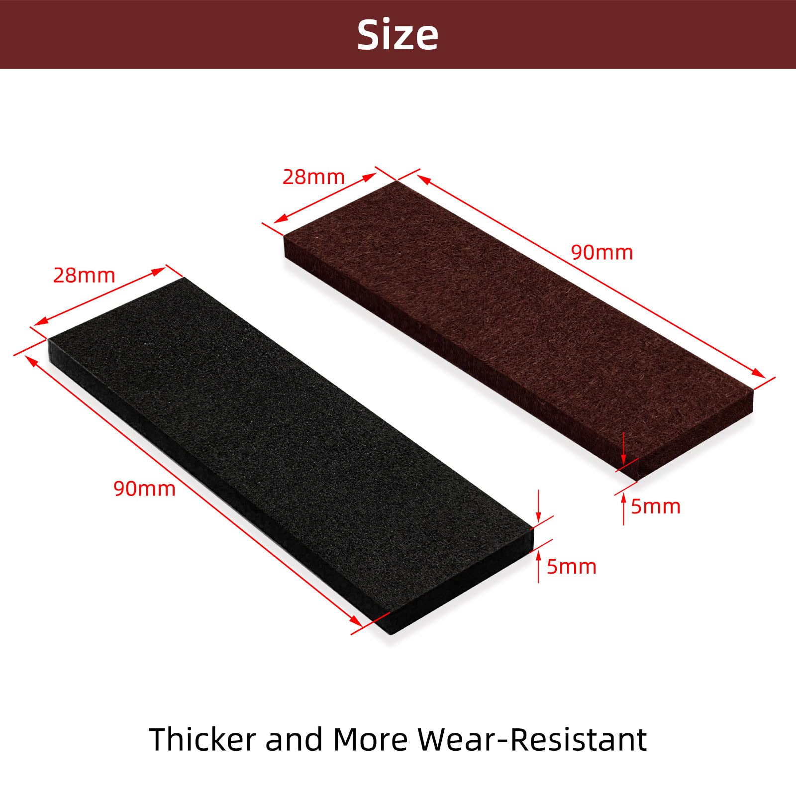 54 PCS Felt Furniture Pads with 18 Felt Pads & 36 EVA Foam Pads - Self-Adhesive Anti-Vibration Soundproof Pads for Bed Frame, Headboard, Chair & Table Legs - Protect Floors from Scratches & Reduce Noise for Home & Office Use