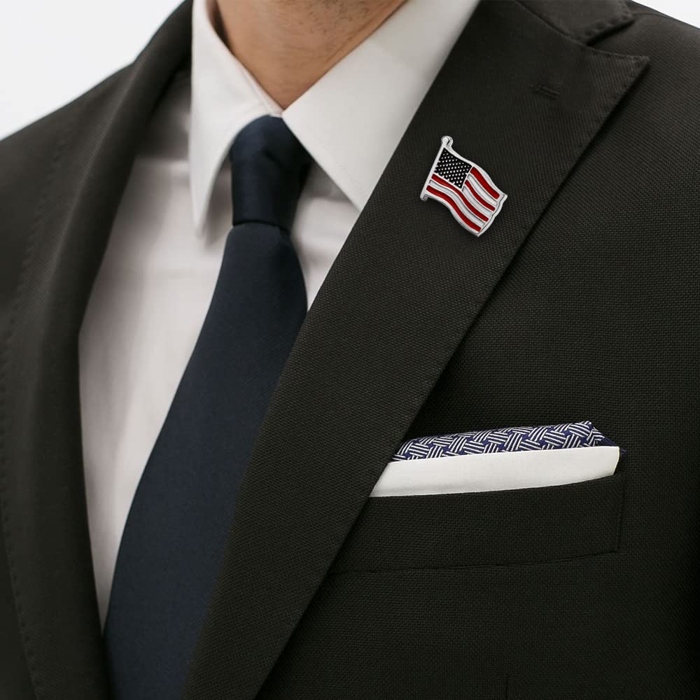 Patriotic American Flag Lapel Pin - Gold Plated Suit Accessory for Men & Women - Perfect for Business, Weddings, and Special Events