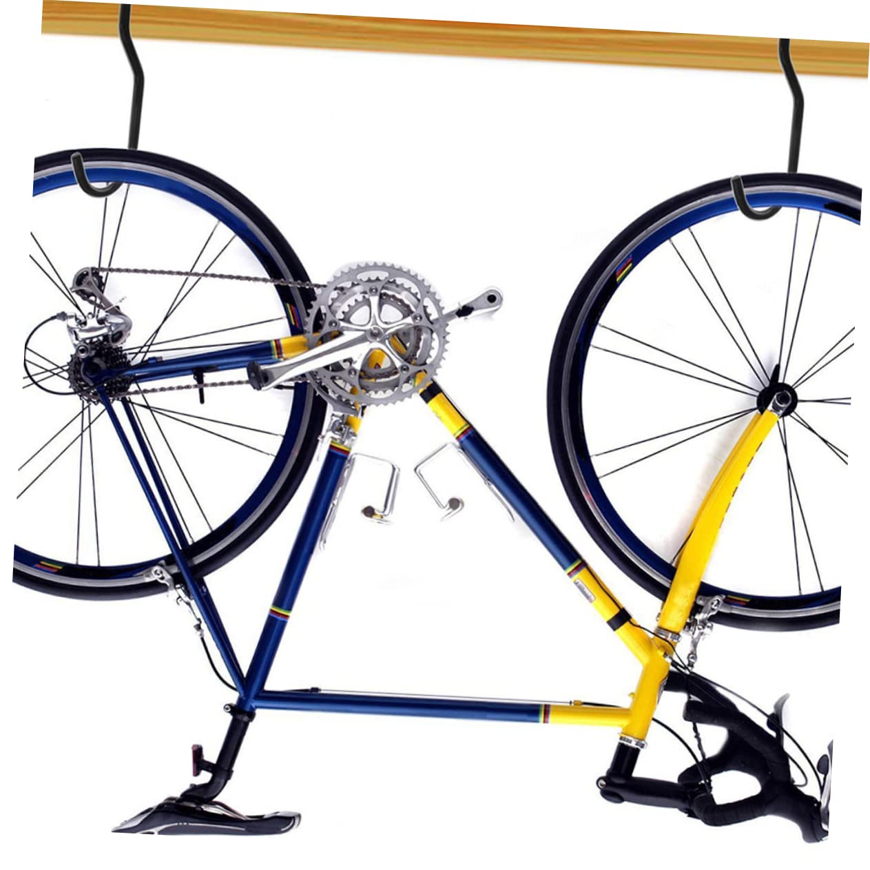 Outanaya 10-Pack Heavy Duty Steel Wall Mount Bike Hooks - Space Saving Bike Storage Rack for Garage, Shed, or Home Organization - Perfect for Mountain Bikes, Road Bikes, and Cycling Gear