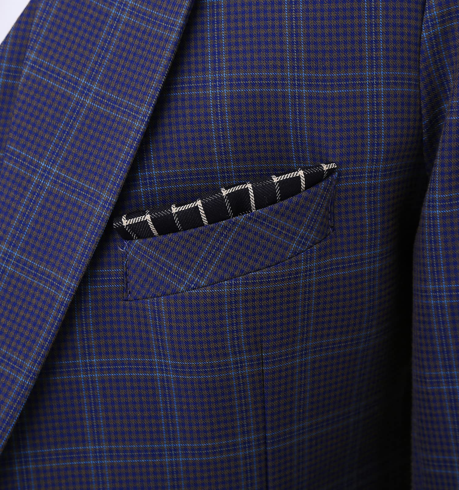 GATMSTZ Men's Plaid Suit 3-Piece Set - Classic Blazer, Vest & Pants for Business, Wedding, Prom & Evening Events | Formal Attire for Professional & Special Occasions