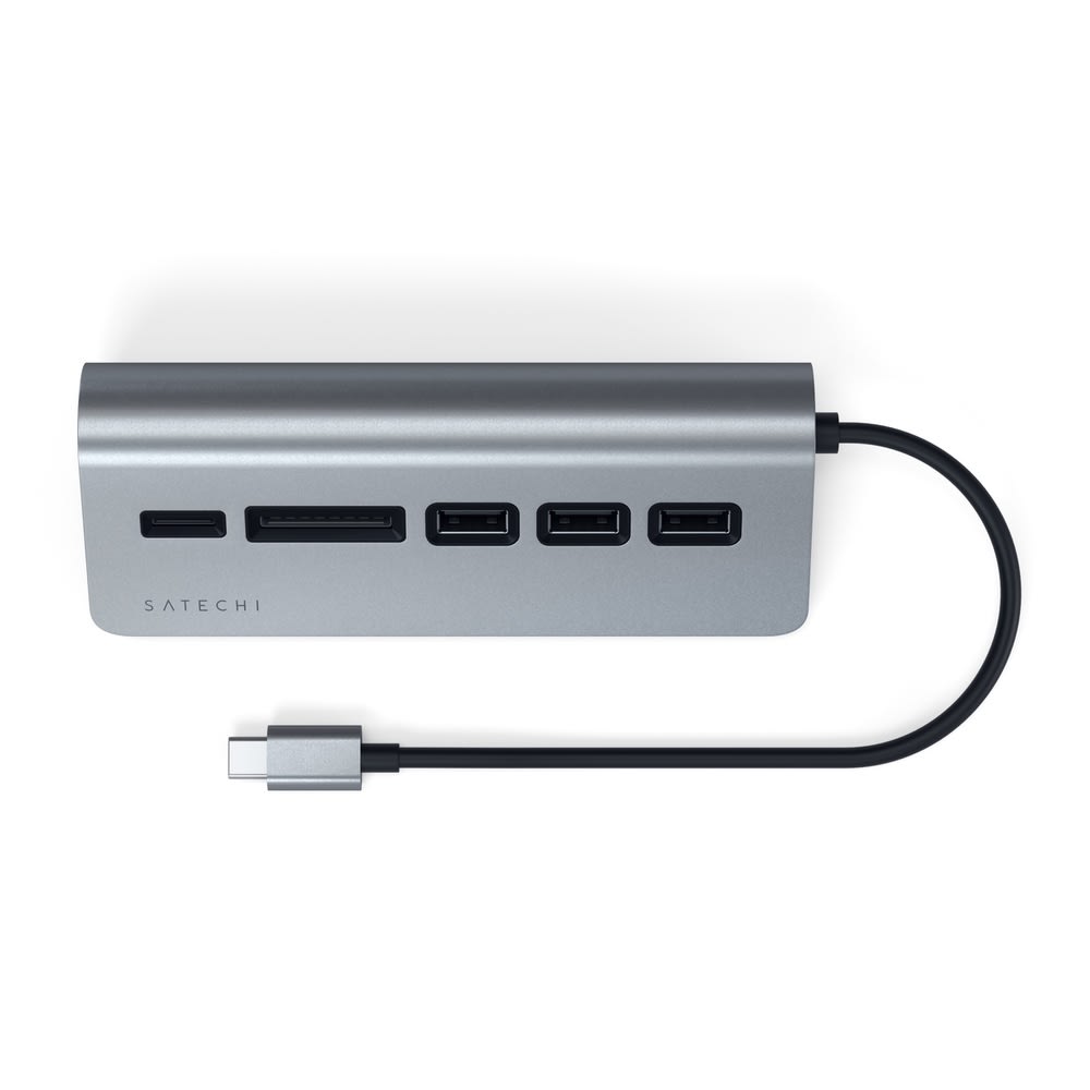 Satechi USB C Hub 4-in-1 with HDMI, USB-A, Ethernet & USB-C - Multi-Port Adapter for MacBook Pro/Air, iPad Pro, Dell XPS - Perfect for Home Office, Video Conferencing & Gaming Setup