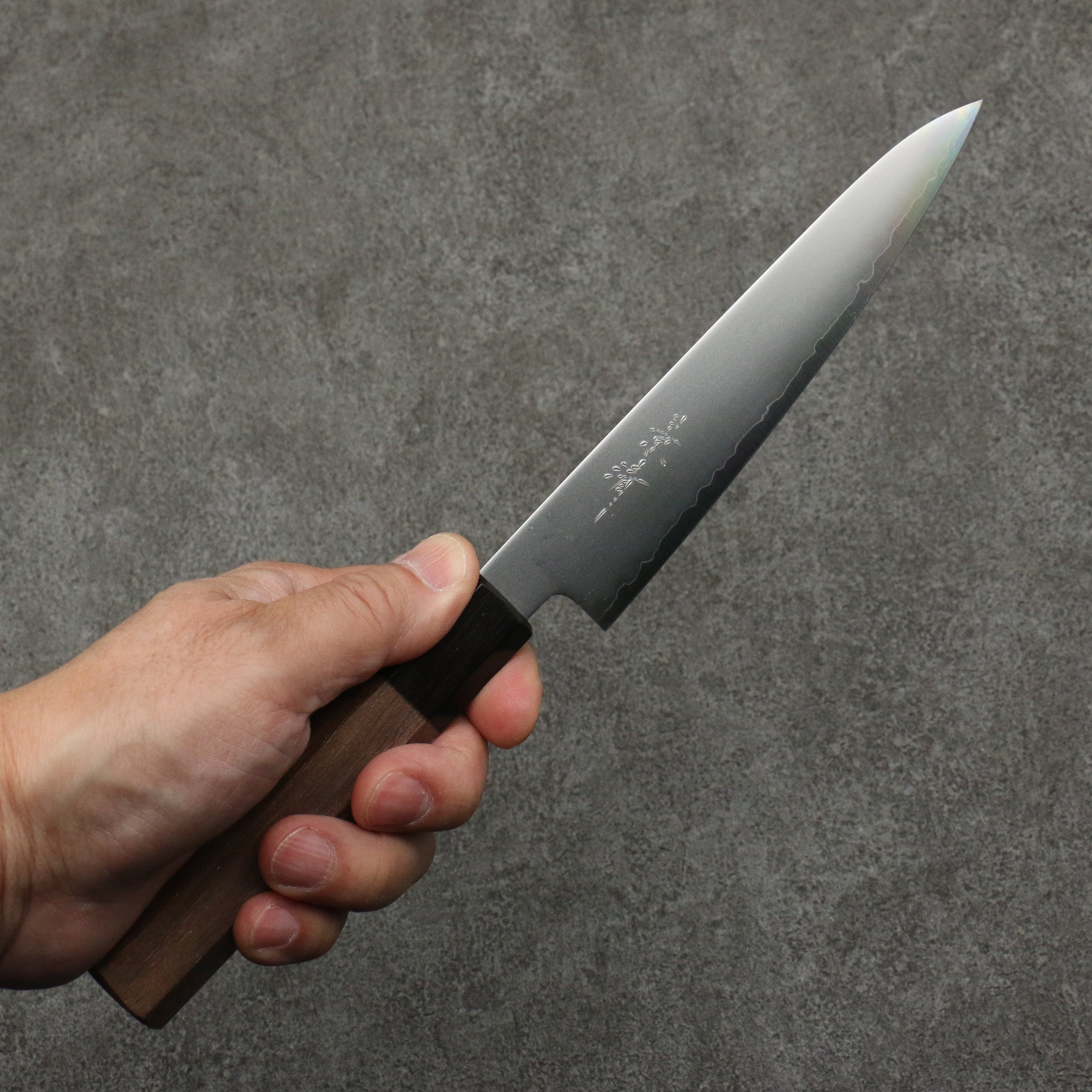 Premium Kagekiyo Chromax Steel Petty Utility Knife 150mm - Japanese Walnut Handle - Perfect for Slicing Fruits, Vegetables & Boneless Meat - Ideal for Home Chefs & Professional Kitchens
