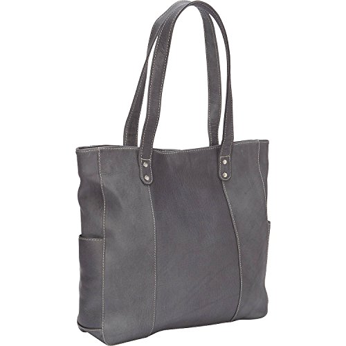 Premium Full-Grain Colombian Vaquetta Cowhide Leather Tote Bag for Women - Double Strap Rivet Design, 15