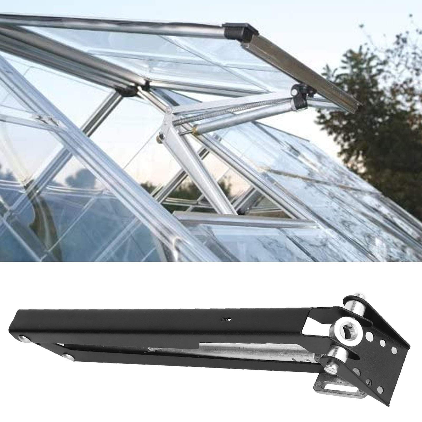 ENZZ Automatic Greenhouse Window Opener - Rust & Corrosion Resistant, Heat Resistant Vent Opener with Springs for Greenhouse, Garden, Shed & Home Use - Perfect for Temperature Control in Gardening & Plant Growth