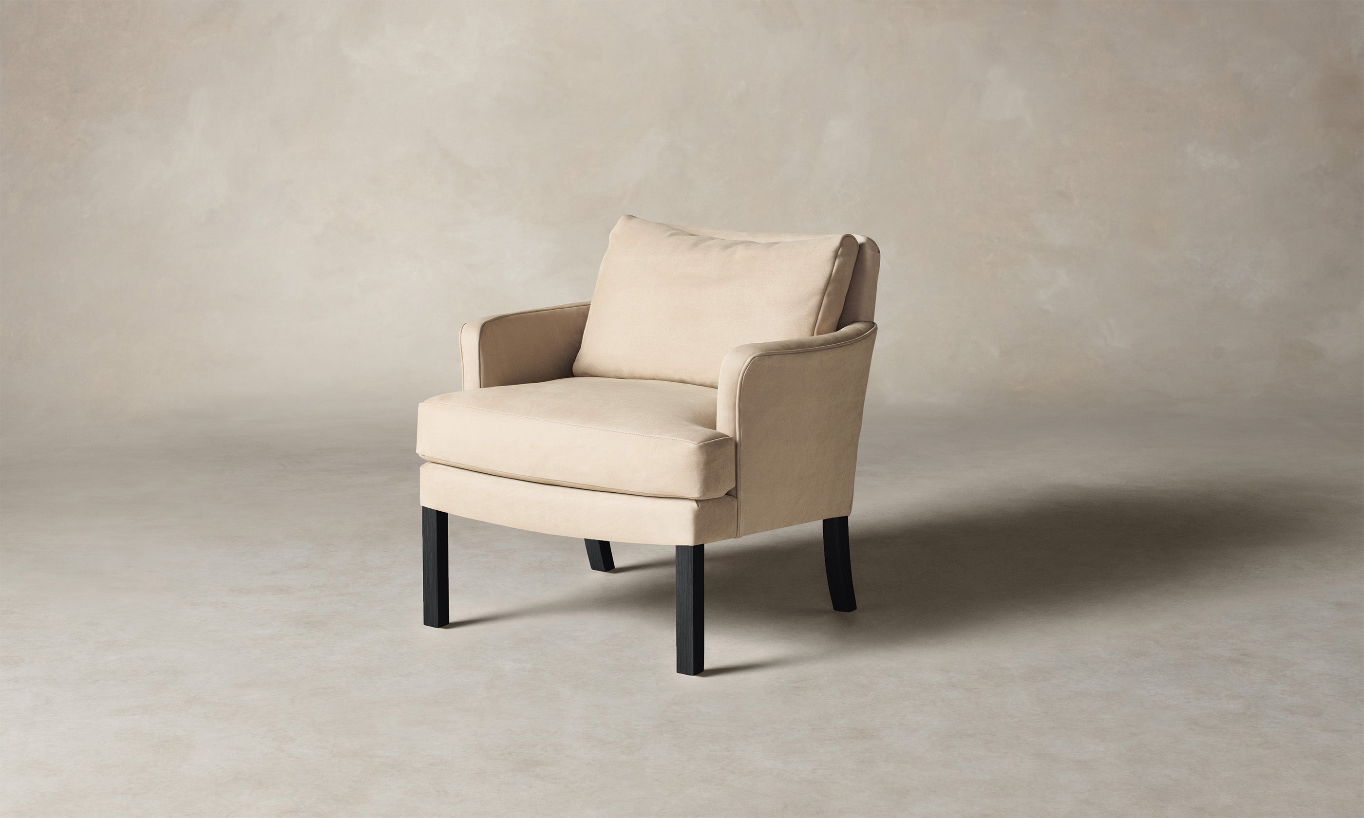 Kaye Chair - Premium Nubuck Leather in Fawn Color | Elegant Home Office & Living Room Seating