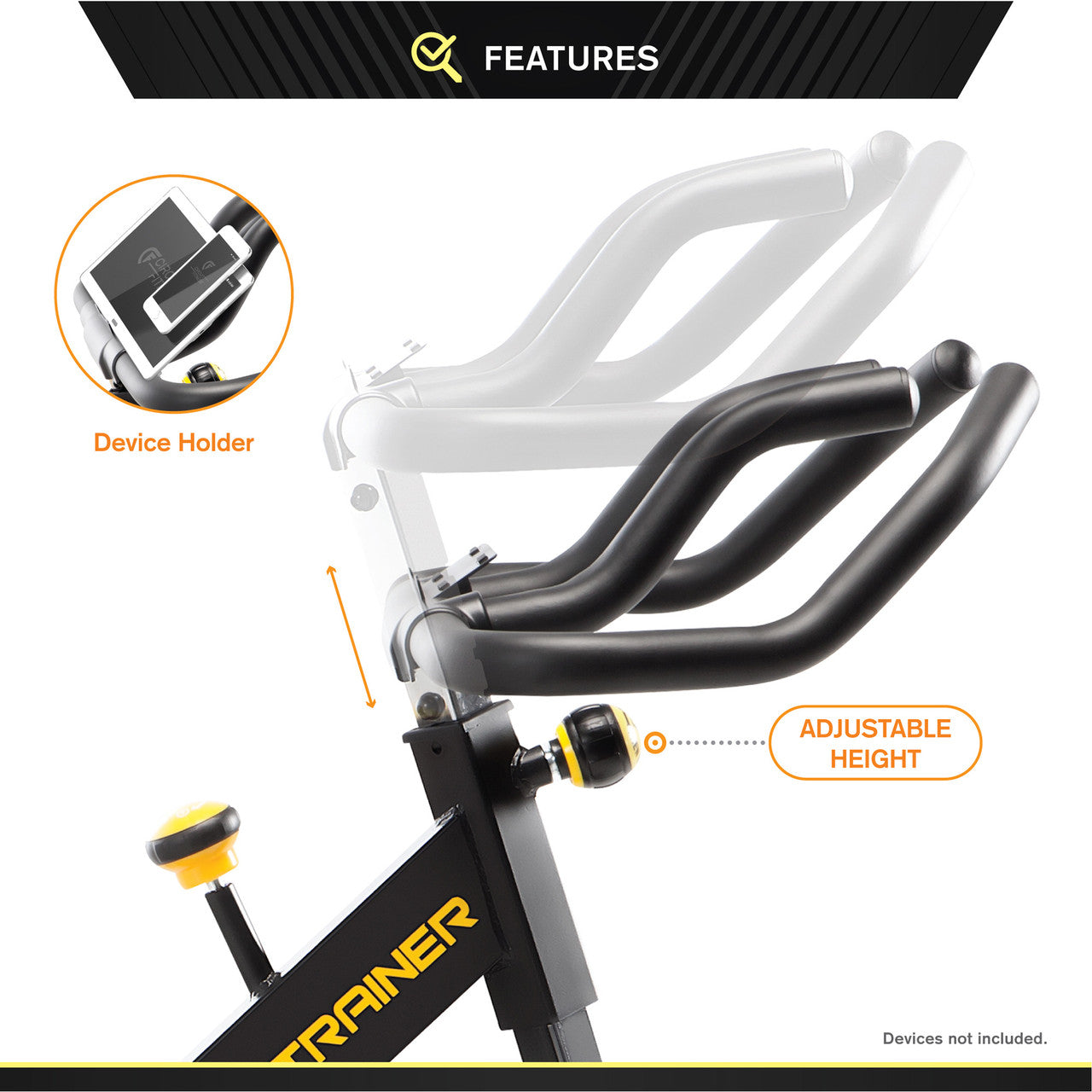 Circuit Fitness AMZ 955BK Indoor Cycling Bike with 40 lbs Flywheel - Heavy Duty Exercise Bike for Home Gym & Cardio Workouts - Perfect for Spin Classes, Weight Loss & Fitness Training