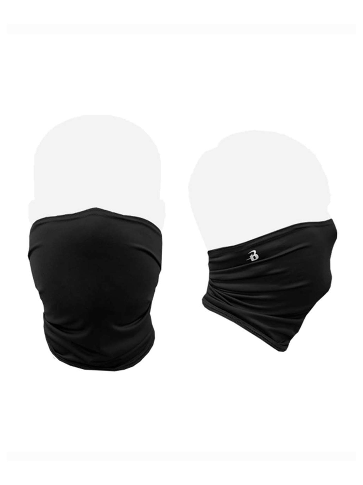 Reusable Washable Face Mask & Neck Gaiter - Breathable Sun Cover for Outdoor Sports, Hiking, Running & Cycling - Comfortable Performance Bandana Scarf (Black, Size L/XL)