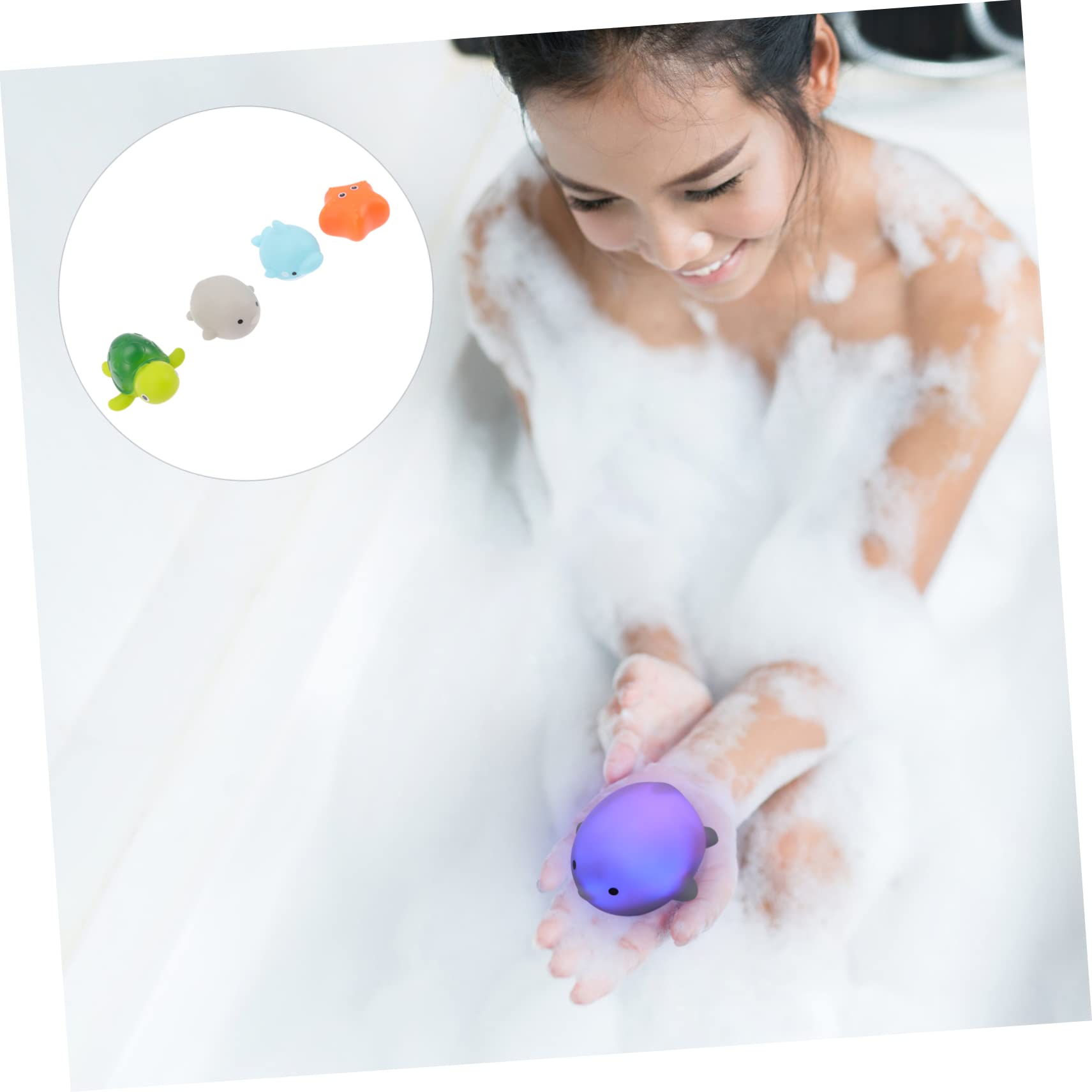 12 Pack LED Bath Toys for Kids - Glow in the Dark Bathtub Floating Toys for Toddlers & Babies | Fun Bubble Bath Time, Sensory Play & Nighttime Bathing
