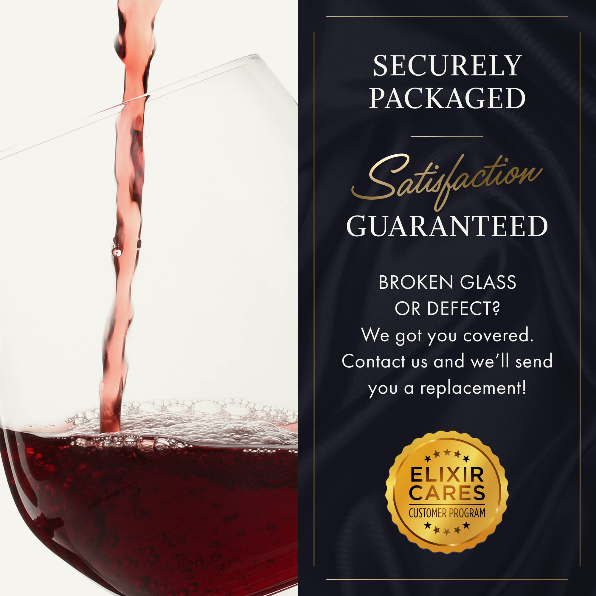 Premium Stemless Wine Glasses Set of 4 - 18oz Crystal Red Wine Tumblers for Women & Men - Elegant Housewarming Gift, Perfect for Dinner Parties, Weddings & Relaxing at Home