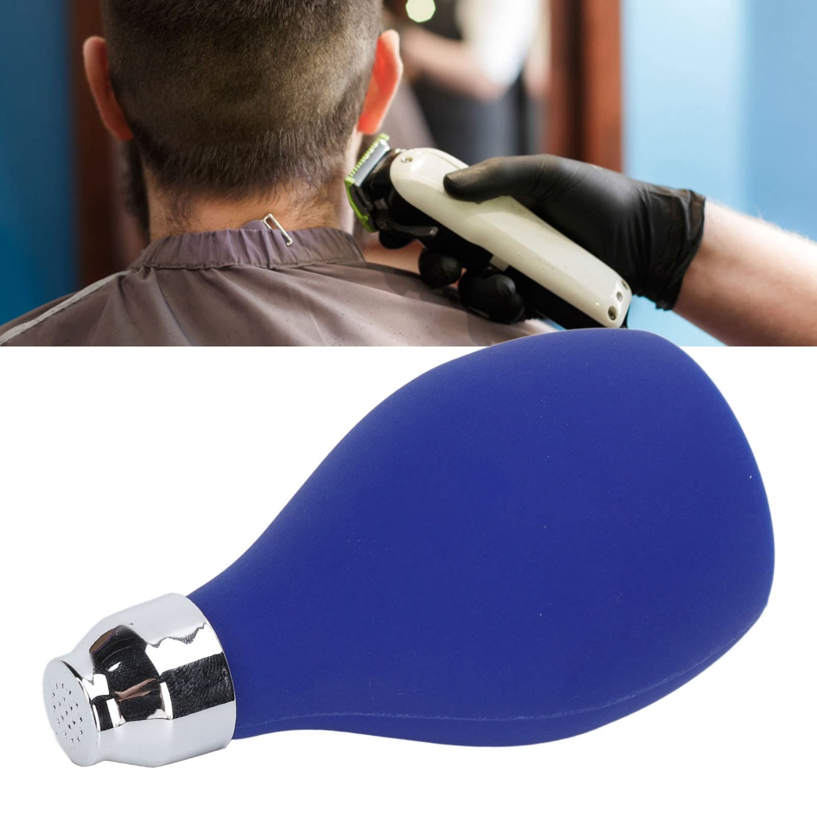 Professional Barber Powder Spray Bottle - Hair Fiber Applicator & Refillable Hair Building Fiber Blower Pump - Styling Tool for Thinning Hair (Blue) - Perfect for Home Hair Salon & Professional Stylists