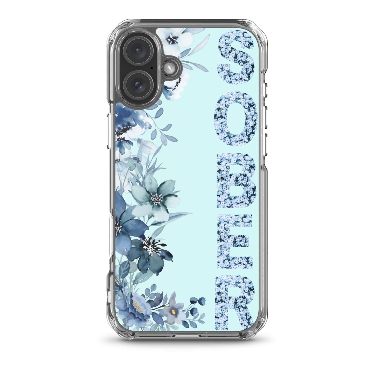 SOBER Blue Chinoiserie iPhone Case - MagSafe® Compatible Protective Cover for iPhone 13/14/15 Pro Max - Elegant Chinese Style Design for Everyday Use & Travel