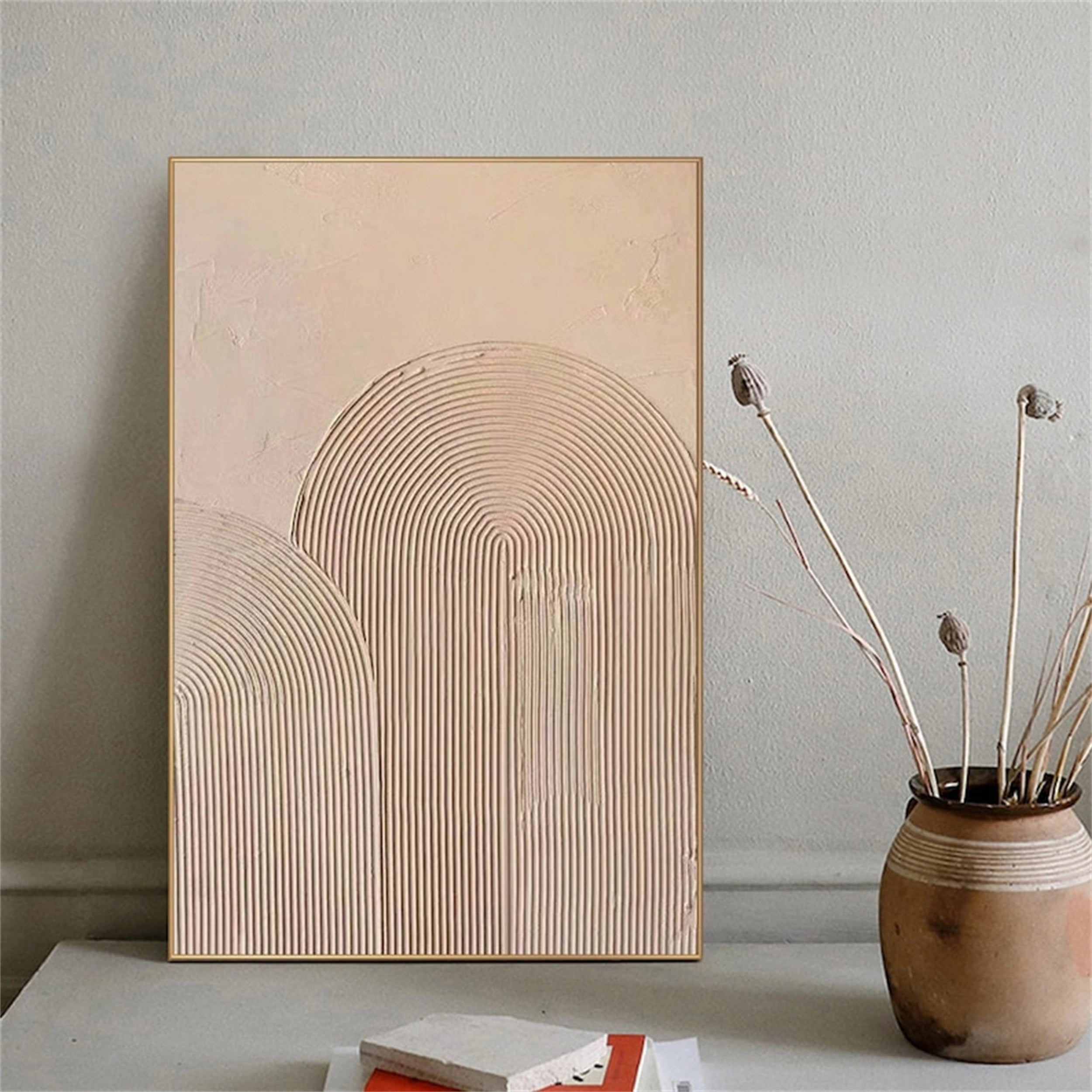 Beige & Brown Abstract Wall Art Print #BB073 - Modern Home Decor for Living Room, Bedroom & Office