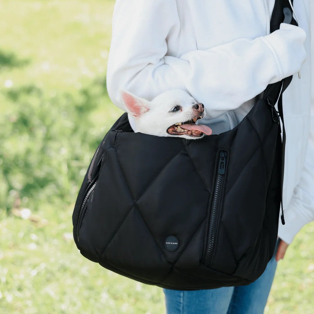 Cloud Crossbody Pet Carrier - Lightweight & Comfortable Small Dog Cat Carrier Bag for Travel, Hiking, Shopping - Hands-Free Shoulder Strap Design
