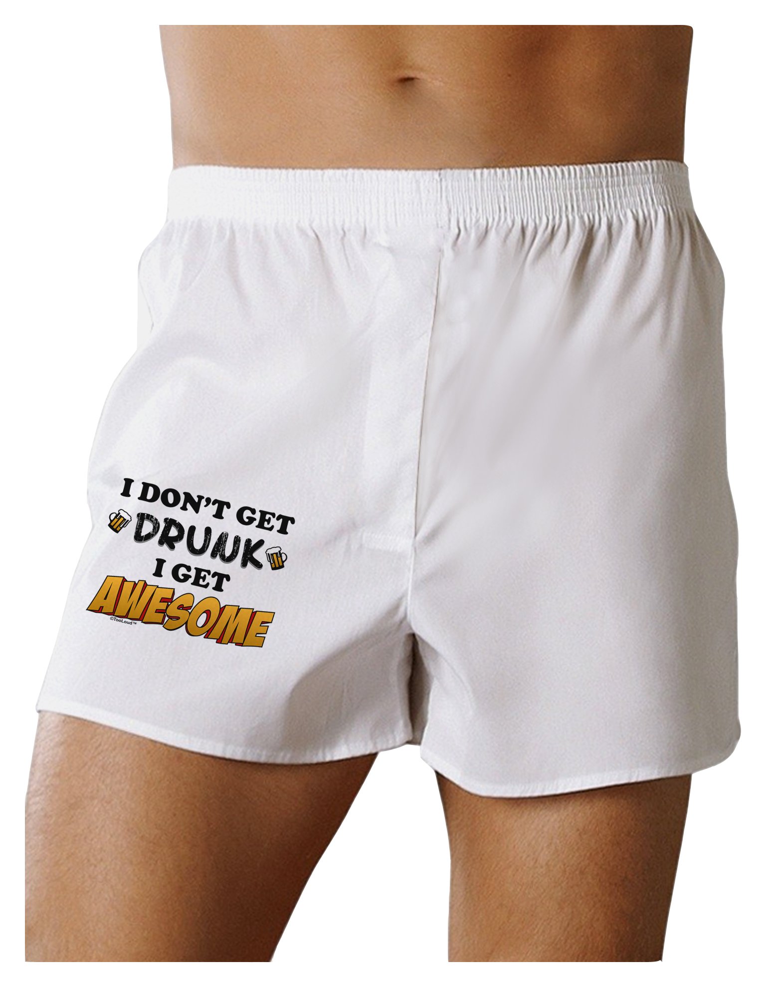 TooLoud I Don't Get Drunk - Funny Drinking Boxer Shorts for Men | Comfortable Cotton Underwear for Parties, Gifts & Casual Wear
