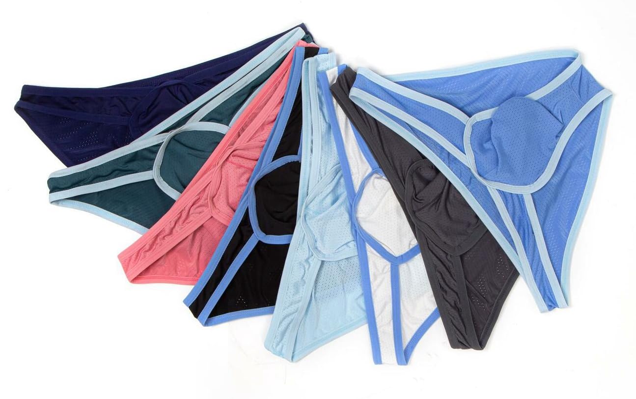 Men's Ice Silk Bikini Low Rise Briefs - Soft Breathable Underwear for Summer, Workout & Daily Comfort