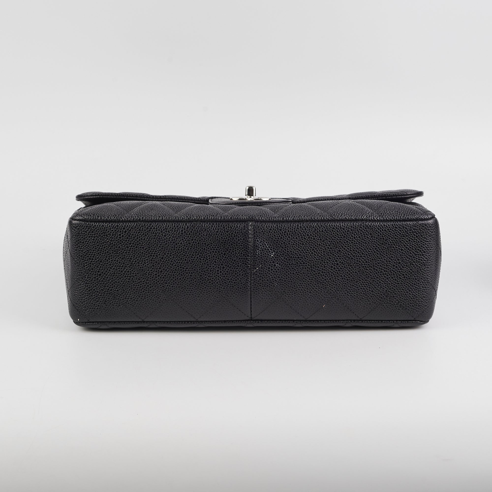 Chanel Single Flap Jumbo Caviar Black Leather Shoulder Bag - Luxury Designer Handbag for Women | Perfect for Work, Evening Events & Everyday Use