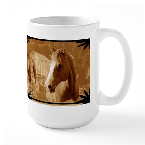 White - Horse Large Mug