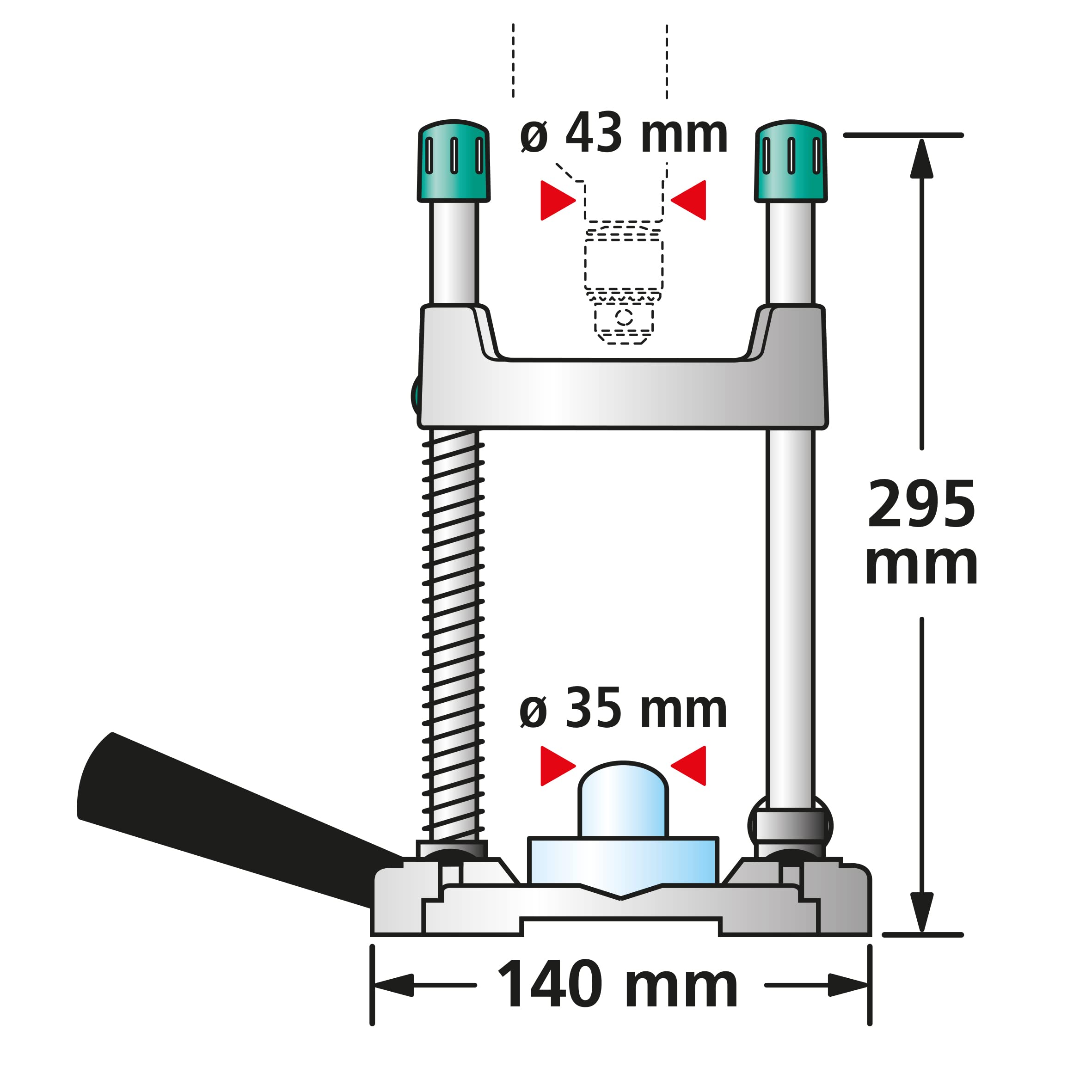 Wolfcraft 4522 Tec Mobil Drill Stand - Heavy Duty Portable Drill Press for Woodworking & Metalworking | Perfect for DIY Projects, Home Repairs & Professional Use