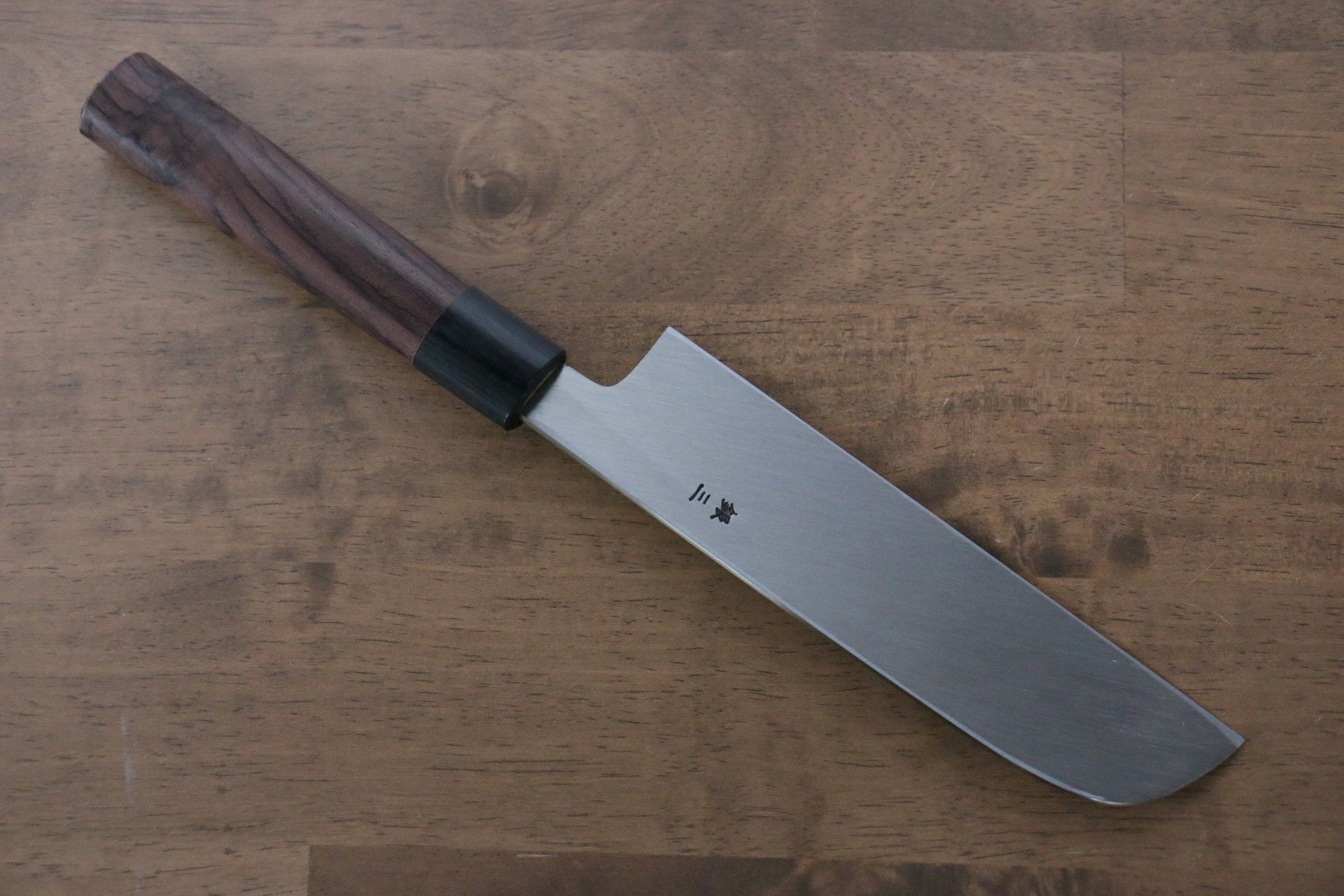Jikko Silver Steel No.3 Kamagata Usuba Japanese Chef Knife 180mm with Premium Shitan Handle - Perfect for Sushi, Sashimi & Vegetable Cutting