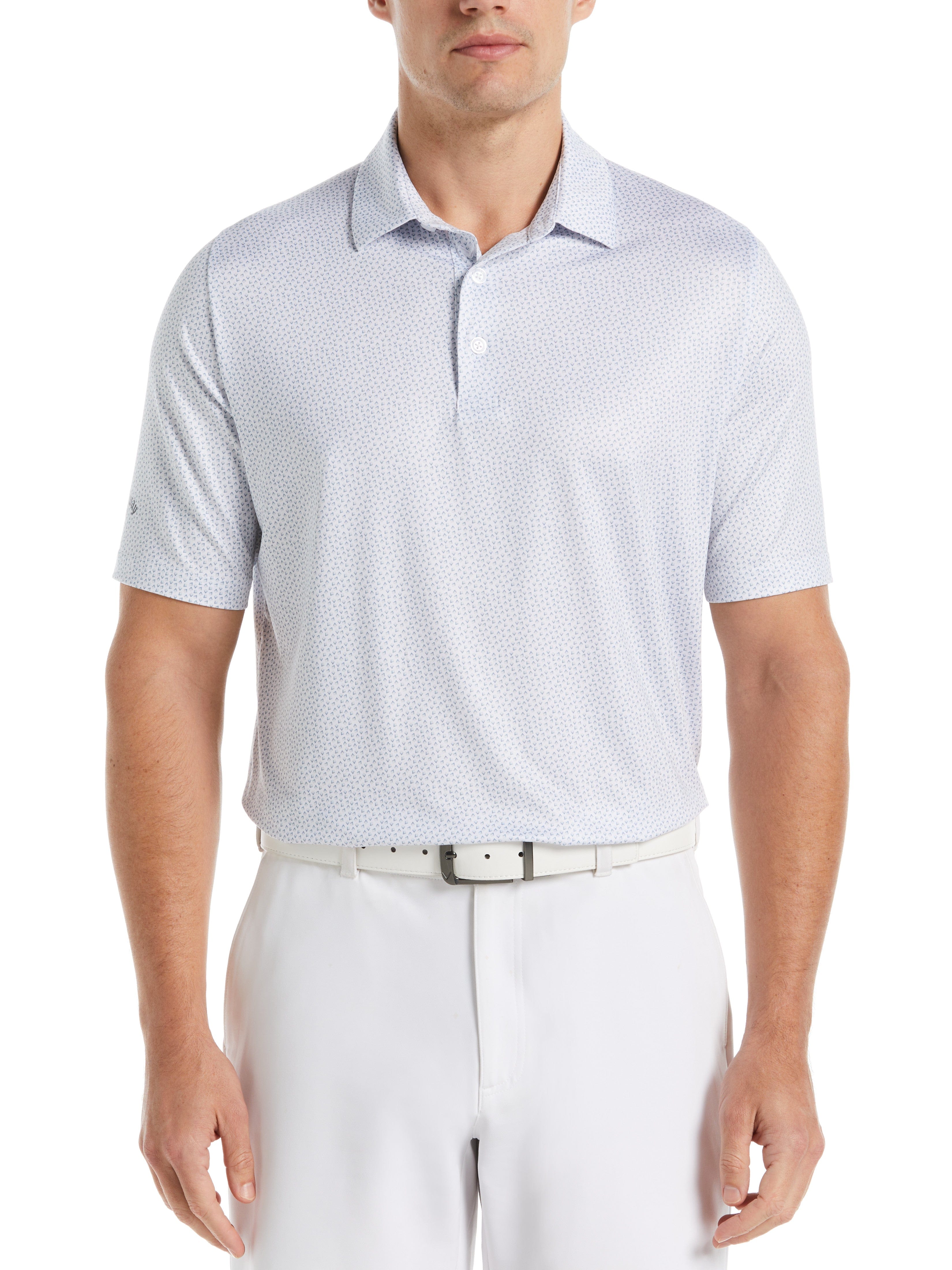 Men's Stylish Geo Print Golf Polo Shirt - Breathable & Comfortable for Golf, Casual Wear & Outdoor Activities