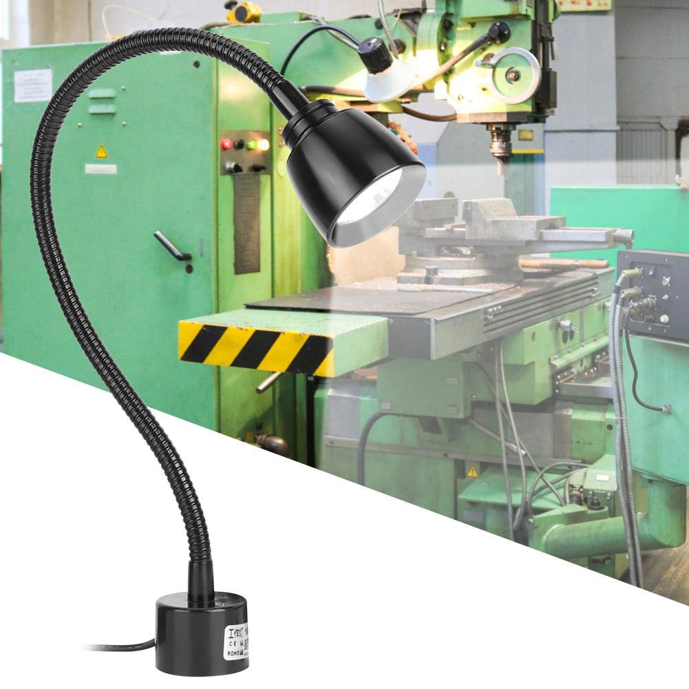 7W LED Workbench Light with Adjustable Gooseneck - Durable Machine Tool Lighting for CNC Lathe, Milling & Industrial Workspaces - Perfect for Garages, Workshops & DIY Projects