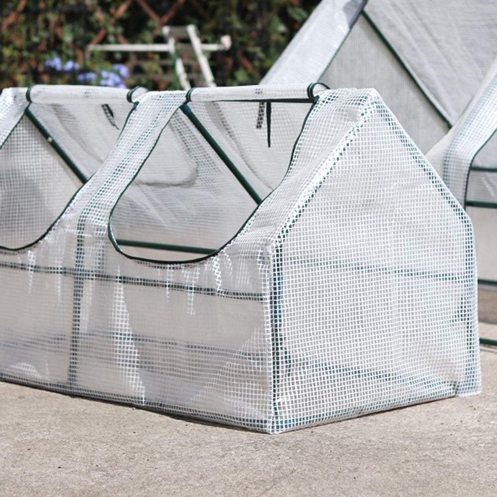 Portable Walk-in Plastic Greenhouse with Grid Design - Rainproof, Anti-Snow & Dust-Proof for Patio, Tomatoes & Plants (3 Sizes: 180x90x90cm, White) - Perfect for Home Gardening, Backyard Planting & Winter Protection