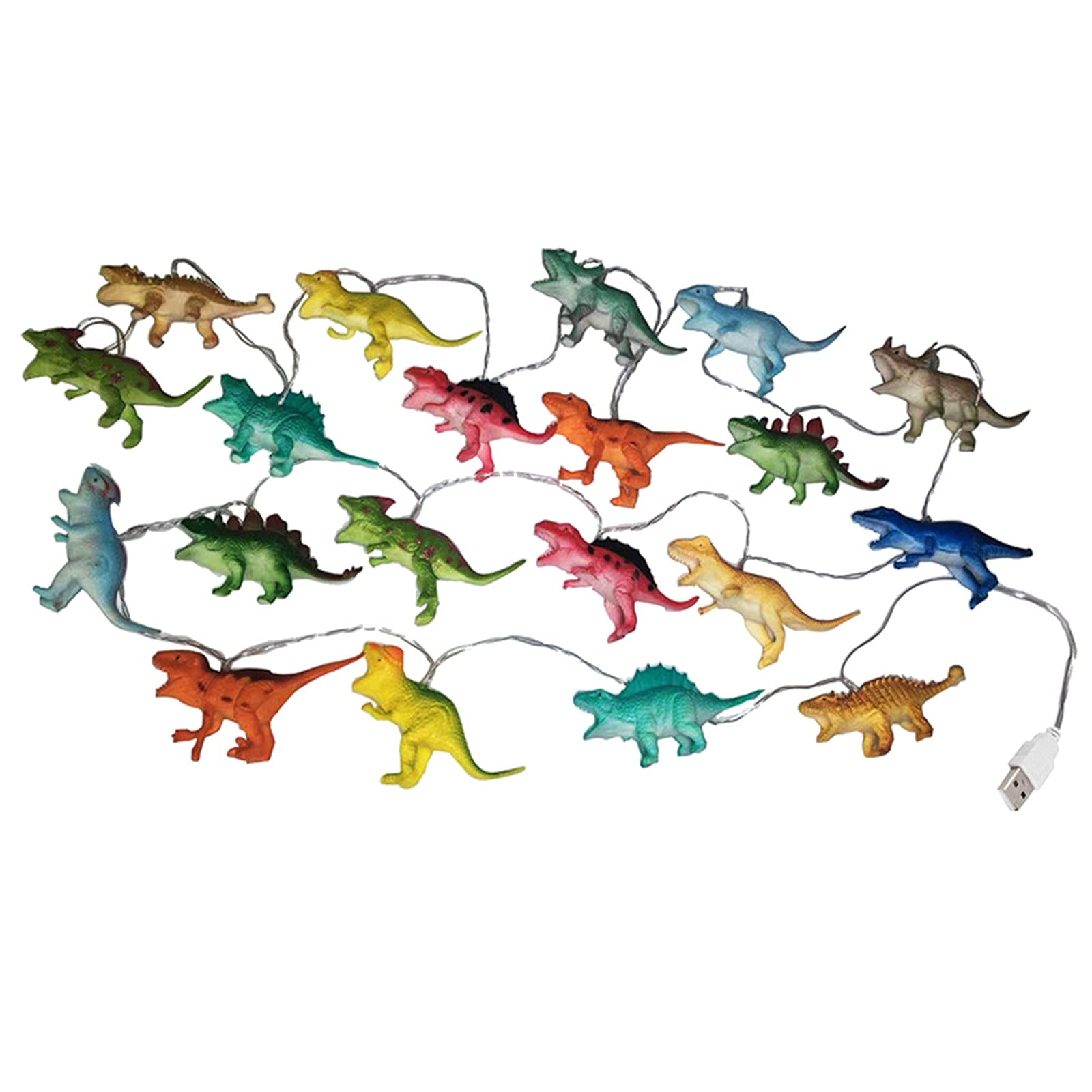 Battery Powered LED String Lights - Dinosaur Animal Light Decor for Home, Party, Wedding - White Fairy Lights for Indoor & Outdoor Decoration (Perfect for Bedroom, Garden, Christmas Tree, Baby Shower)
