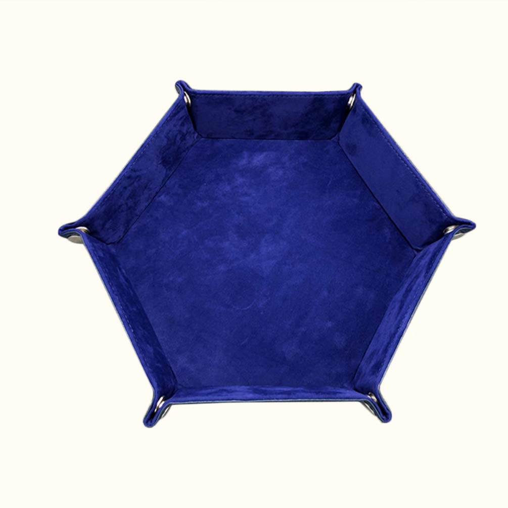 Premium Hexagon Dice Tray - Genuine Leather RPG Dice Rolling Tray for D&D, MTG, Board Games & Tabletop Gaming Accessories
