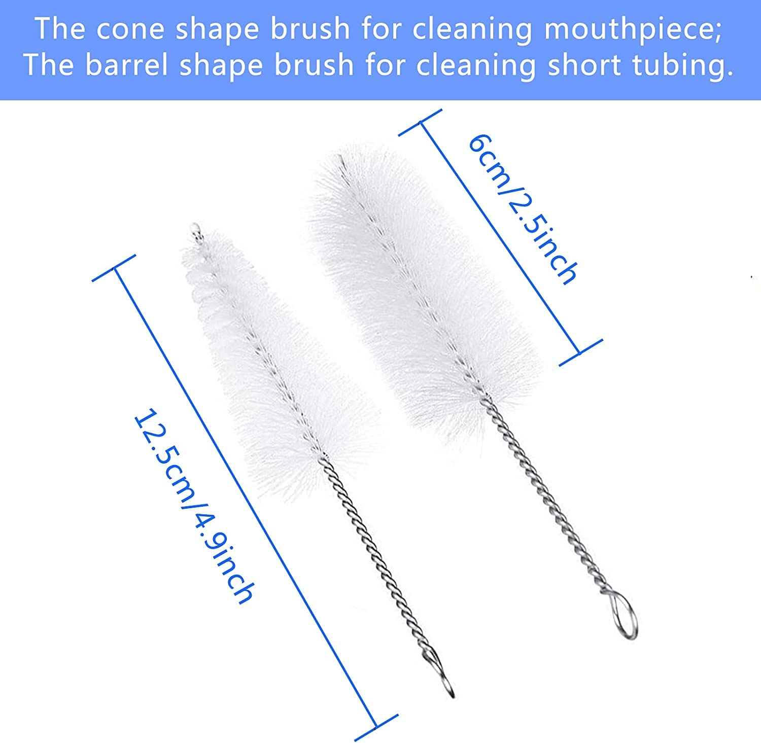 Hysagtek 4-Piece Trumpet Cleaning Kit - Snake Brush, Mouthpiece Brush, Valve Casing Brush & Flexible Brush with Cleaning Rod - Perfect for Trumpet Maintenance & Professional Musicians