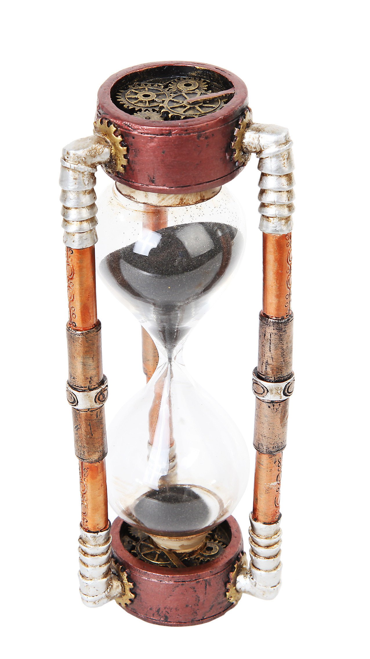 Vintage Steampunk Sand Timer Hourglass - 6.13 Inch Decorative Desk Clock for Home Office Decor | Perfect for Gothic Decor, Steam Punk Themed Parties & Unique Gift Ideas