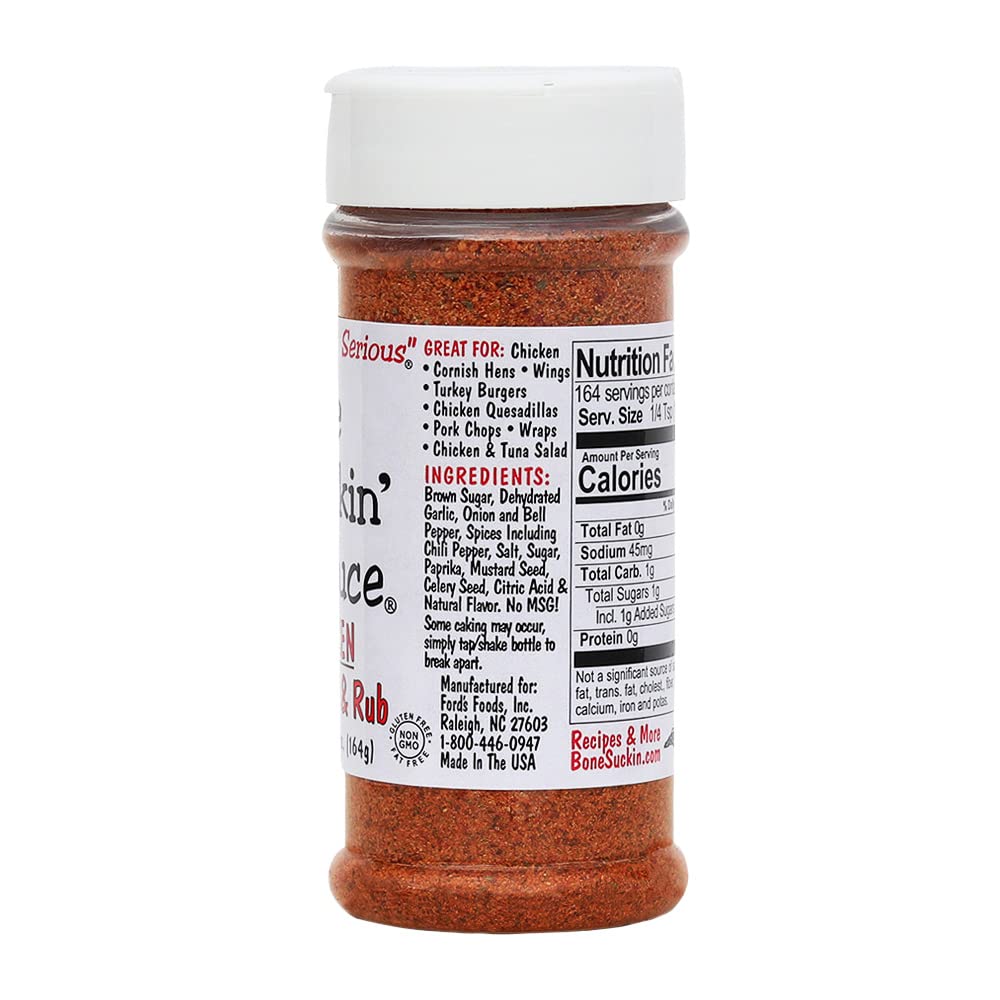 Bone Suckin' Sauce Poultry Rub Seasoning - 5.8oz (Pack of 12) - Perfect for Grilling Chicken, Turkey & BBQ - All Natural Spice Blend for Smokers, Roasting & Outdoor Cooking